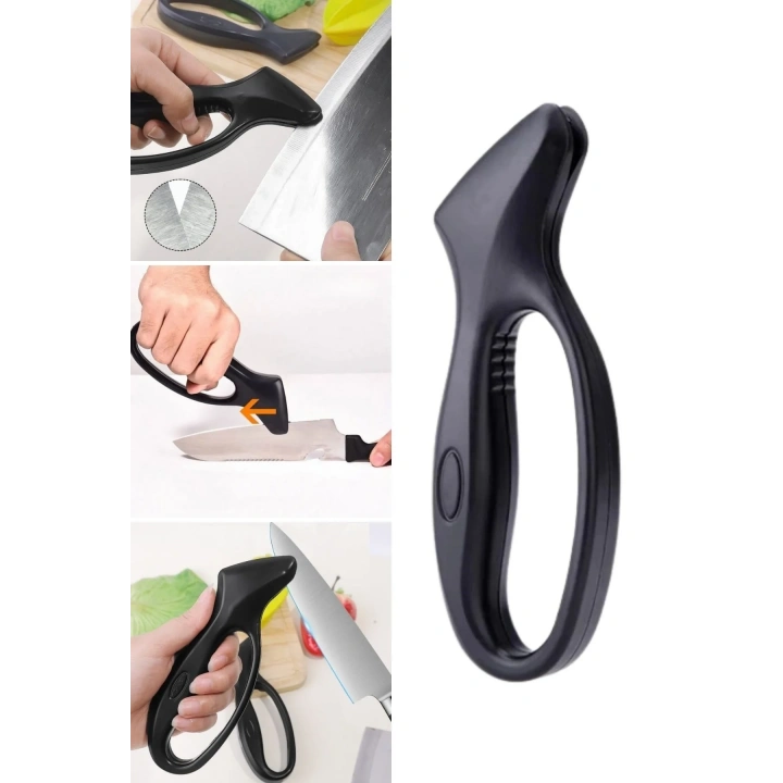BiiShe® Kolay Tutuş Saplı Paslanmaz Çelik Manuel Bıçak Bileme Aleti