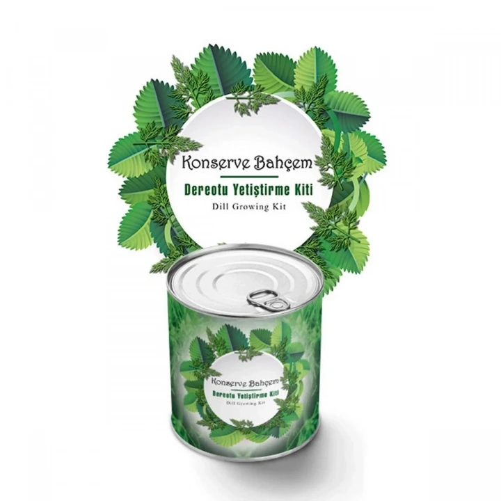 BiiShe® Konserve Bahçem Evde Konservede Dereotu Yetiştirme Kiti Aparatı