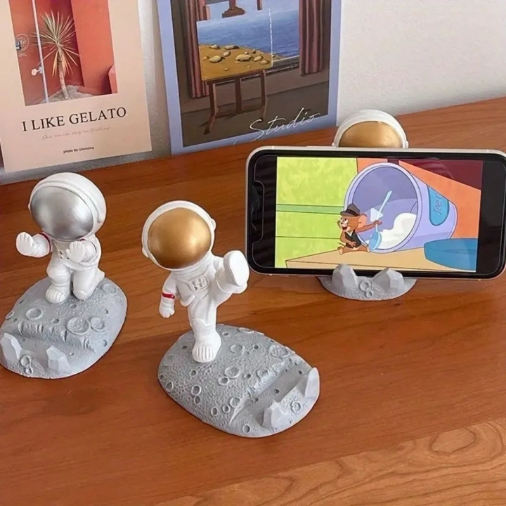 BiiShe® Mini Astronot Model Telefon ve Tablet Tutucu Standı