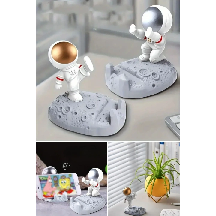 BiiShe® Mini Astronot Model Telefon ve Tablet Tutucu Standı