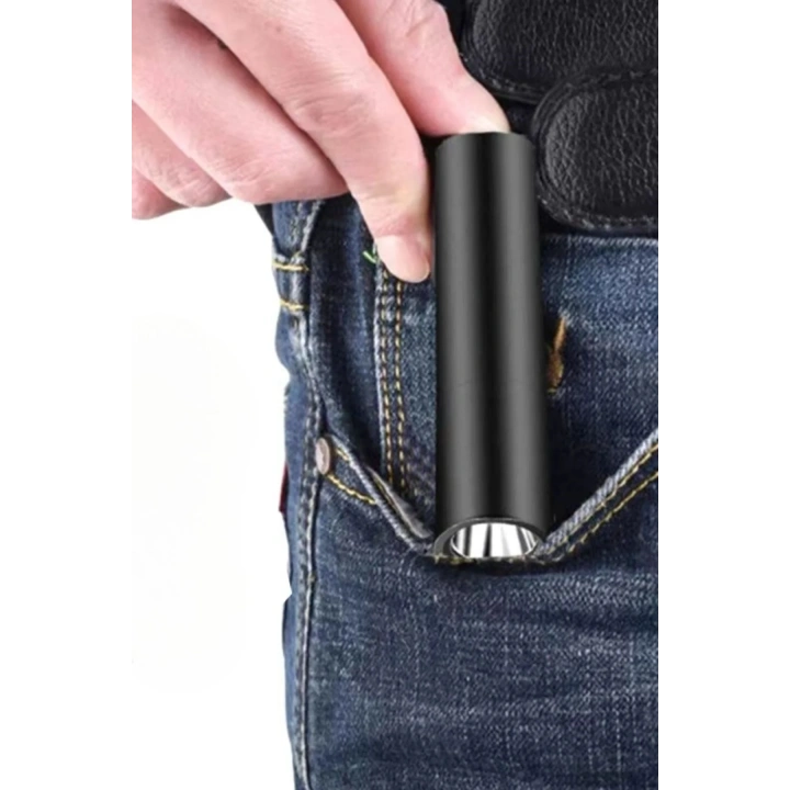 BiiShe® Mini Cep Boy USB İle Şarj Olan Oje Kurutucu Sahte Para Kontol LED UV Mor Işık El Feneri