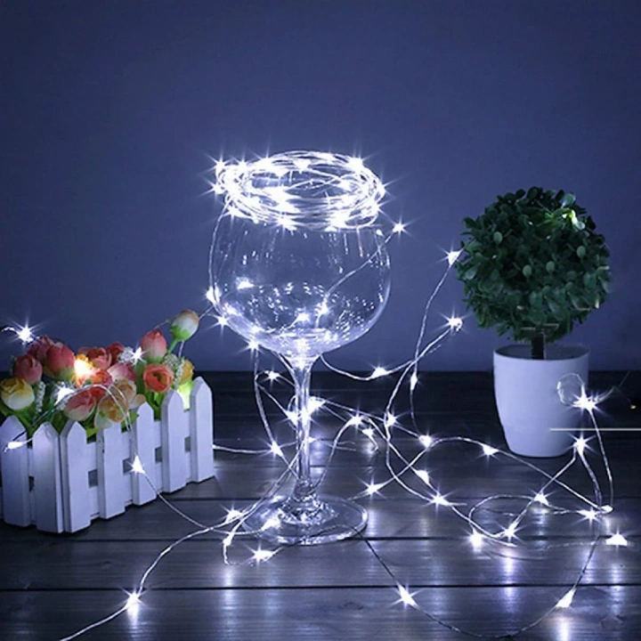 BiiShe® Pilli 5 metre Dekoratif Peri Led Beyaz Aydınlatma Süsleme Lambası