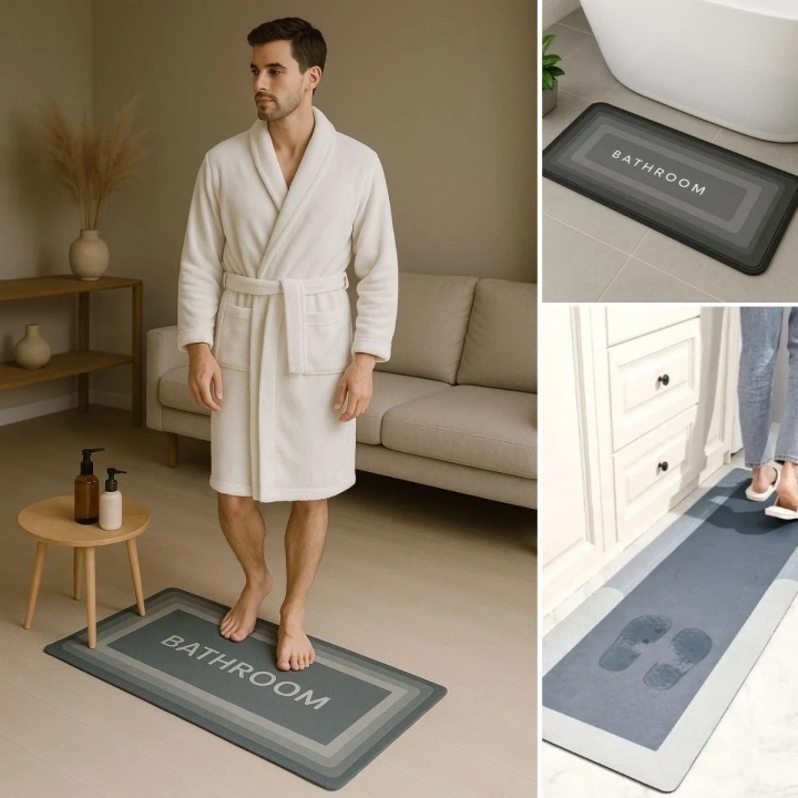 BiiShe® Sihirli Süper Su Emici Kaymaz Tabanlı Uzun Paspas 40*120 cm