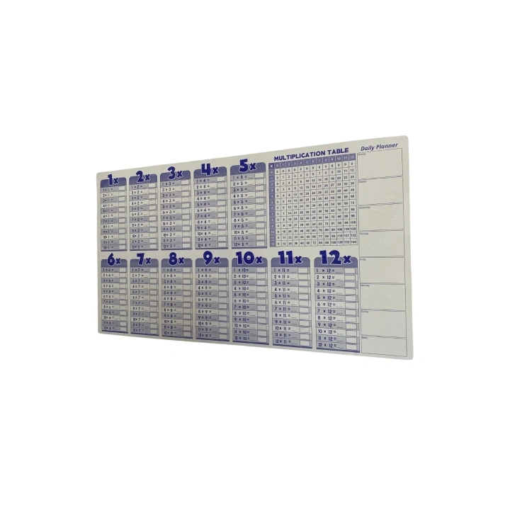 BiiShe® Statik Akıllı Kağıt Ingilizce Çarpım Tablosu 100x56 Cm