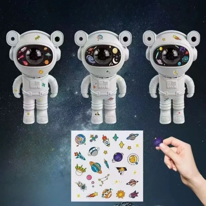 BiiShe® Stickerlı ,Kumandalı ASTRONOT Model Gece Lambası