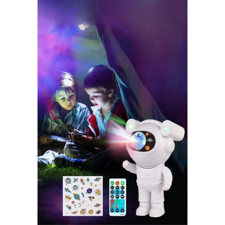 BiiShe® Stickerlı ,Kumandalı ASTRONOT Model Gece Lambası
