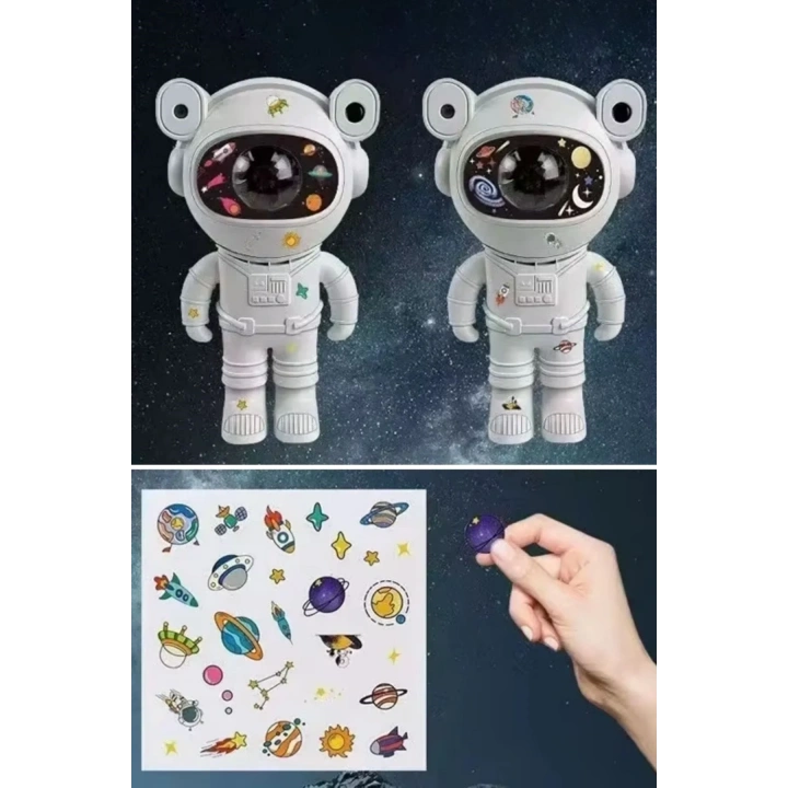 BiiShe® Stickerlı ,Kumandalı ASTRONOT Model Gece Lambası