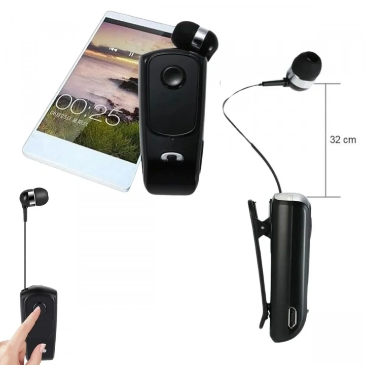 BiiShe® Telefon Bağlantılı Makaralı Kulaklıklı Bluetooth Kulaklık