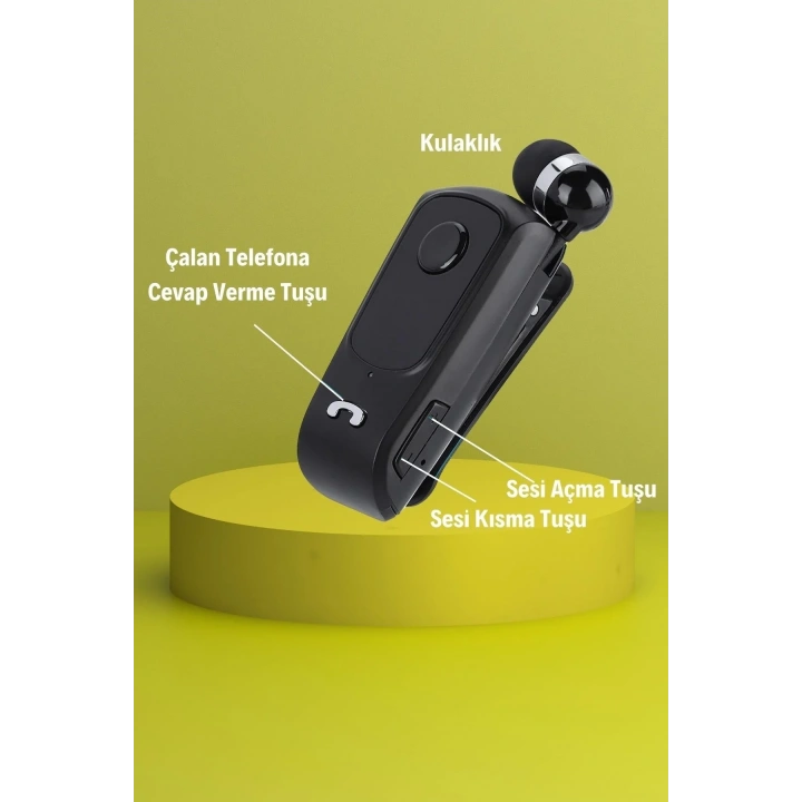 BiiShe® Telefon Bağlantılı Makaralı Kulaklıklı Bluetooth Kulaklık