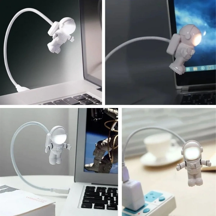 BiiShe® USB Astronot Gece Lambası, Masa Lambası, Kitap Okuma Lambası Işığı