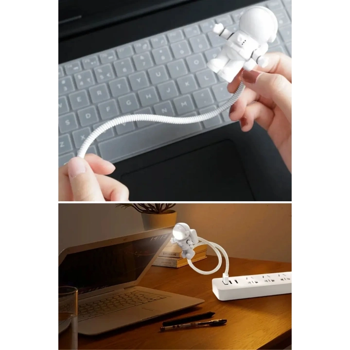 BiiShe® USB Astronot Gece Lambası, Masa Lambası, Kitap Okuma Lambası Işığı