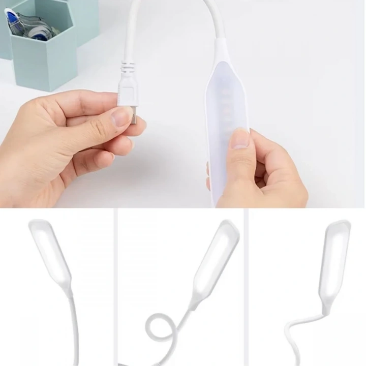 BiiShe® USB Girişli 14 Ledli 3 Kademeli Dokunmatik Masa/Kitap Okuma Lambası Ledi Beyaz