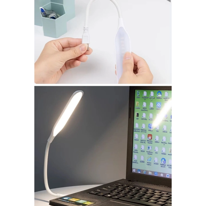 BiiShe® USB Girişli 14 Ledli 3 Kademeli Dokunmatik Masa/Kitap Okuma Lambası Ledi Beyaz