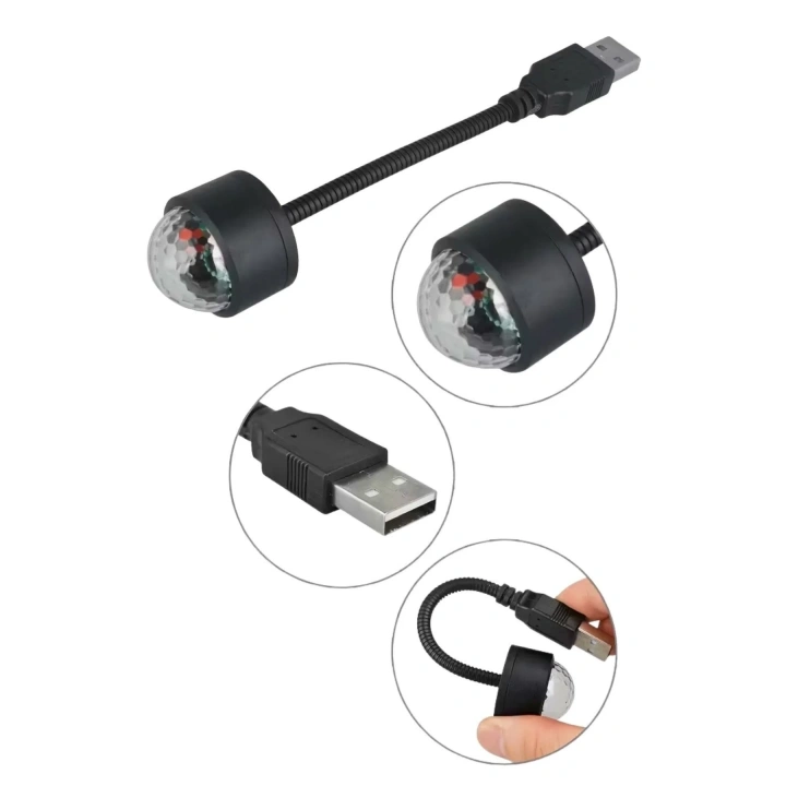 BiiShe® USB Sese Duyarlı 8 Farklı Mod Işıklı LED Atmosfer Işığı – Ambiyans Aydınlatması
