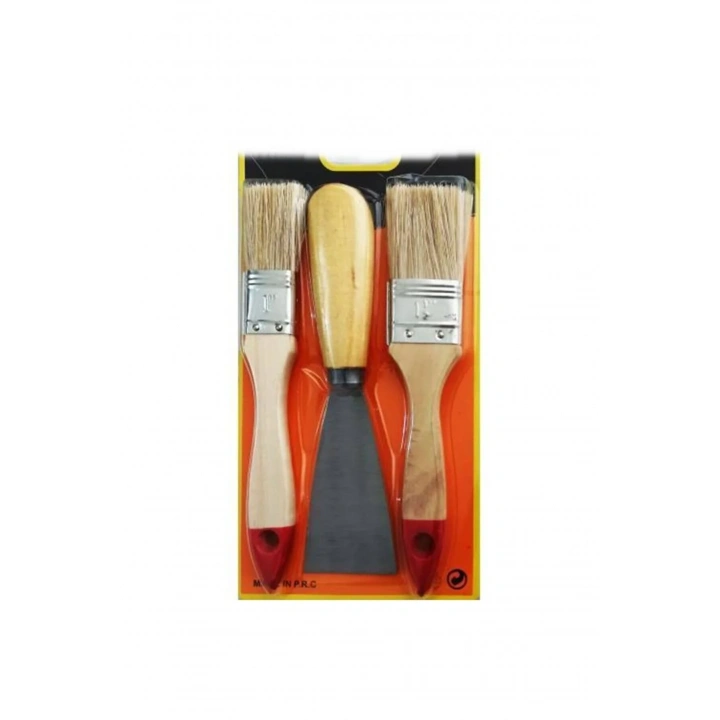 Boya Kestirme Fırça- Spatula Seti 3lü (5468)