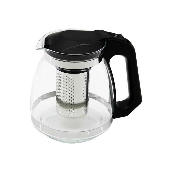 ÇELİK SÜZGEÇLİ CAM DEMLİK 1500ML (5468)