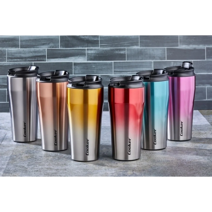 CKR-2049 400ML.ÇELİK MUG TERMOS BARDAK ÇİFT RENK (5468)
