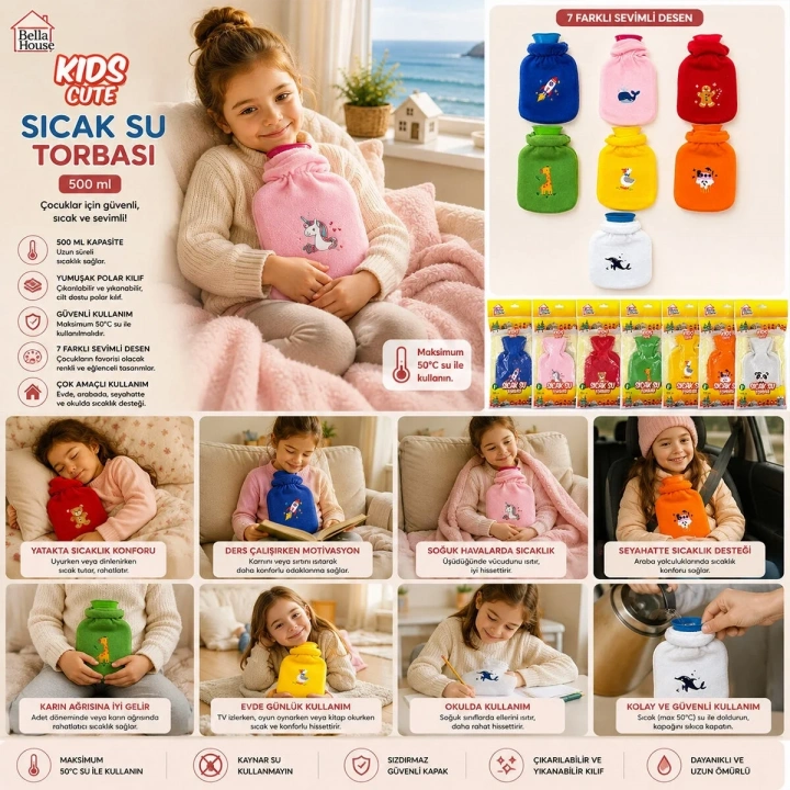 ÇOCUK POLARLI SICAK SU TORBASI 500ML (5468)