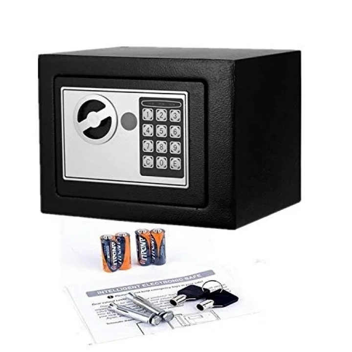 Elektronik Tuşlu Çelik Para Kasası Siyah (5468)