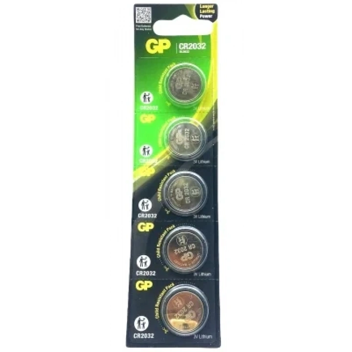 GP LITHIUM CR-2032-2CPU5 PARA PİLİ 3V 5Lİ KART (5468)