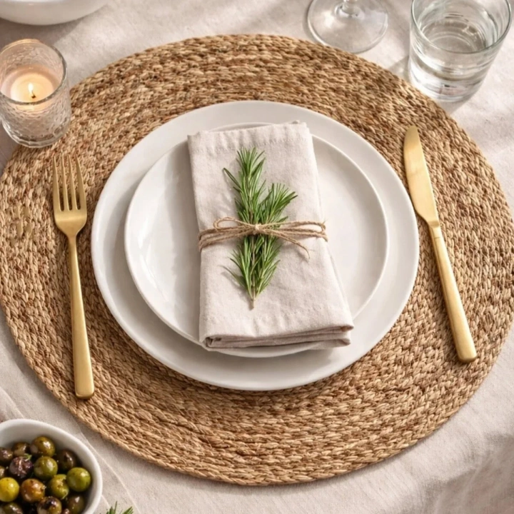 HASIR 31CM YUVARLAK SUPLA - AMERİKAN SERVİS ALTI (5468)