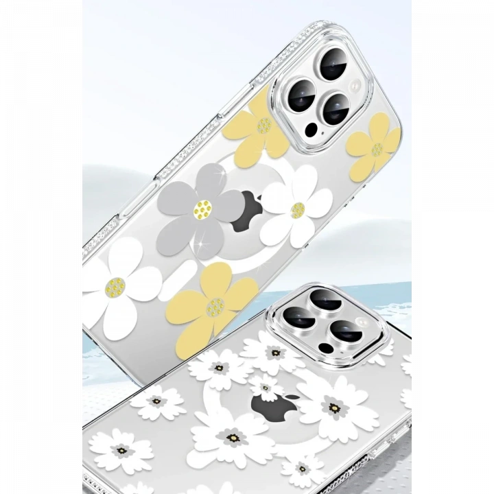 Joko Apple iPhone 14 Pro Max Floral Magsafe Kapak - Pembe