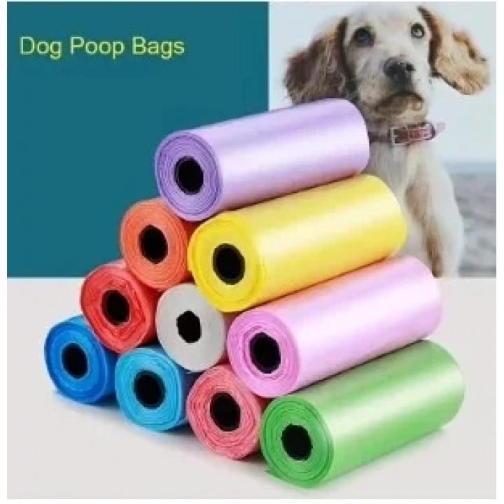Köpek Dışkı Poşeti 4lü Düz Renk Set (5468)