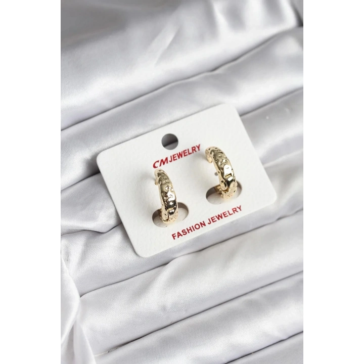 Mey İthalat® 14K Gold Renk Kaplama CM Kadın Küpe