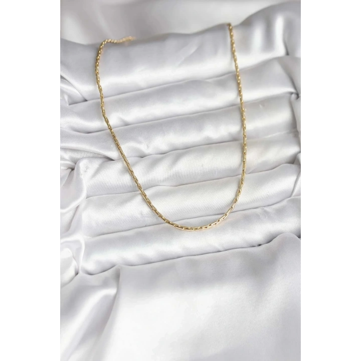Mey İthalat® 14K Gold Renk Kaplama İnce Zincir Model CM Kadın Kolye