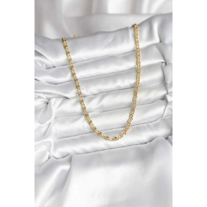 Mey İthalat® 14K Gold Renk Kaplama Zincir Model CM Kadın Kolye