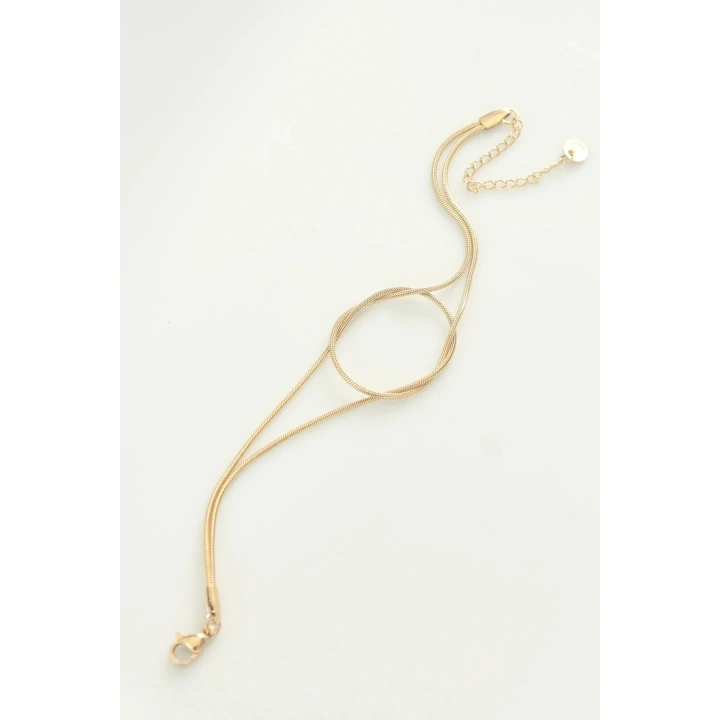 Mey İthalat® 316L Çelik Gold Renk Düğüm Model Bileklik