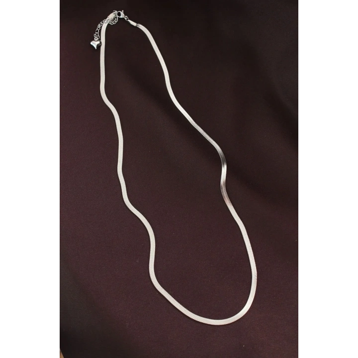 Mey İthalat® 316L Çelik Gümüş Renk 60 cm İtalyan Zincir Kolye