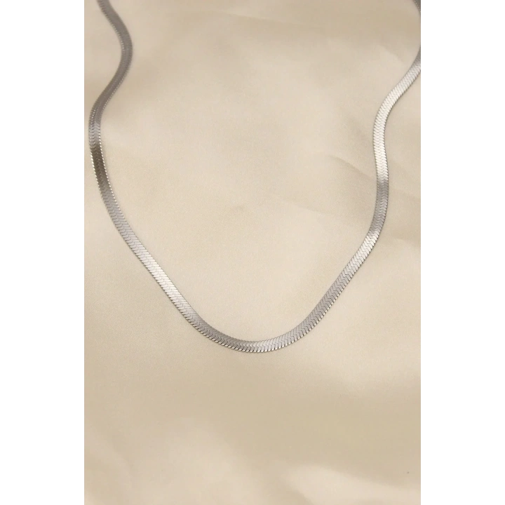 Mey İthalat® 316L Çelik Silver Renk 45 cm İtalyan Zincir Model Kadın Kolye