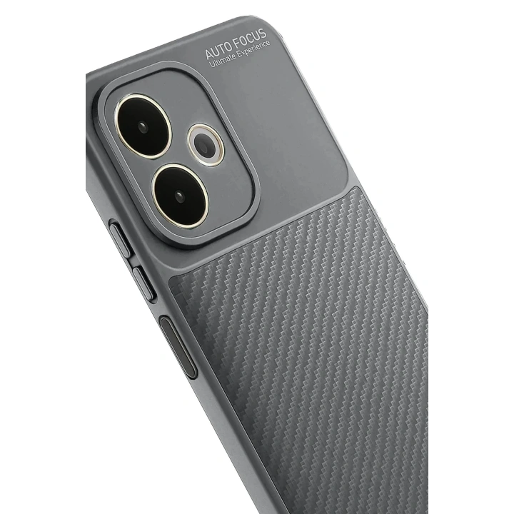 Mey İthalat®   A5 Pro 4G Kılıf Auto Focus Karbon Kapak - Gri