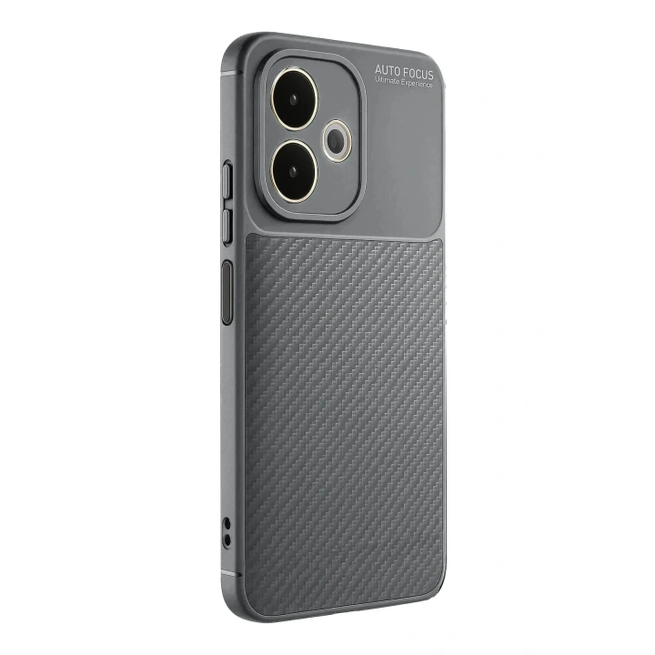 Mey İthalat®   A5 Pro 4G Kılıf Auto Focus Karbon Kapak - Gri