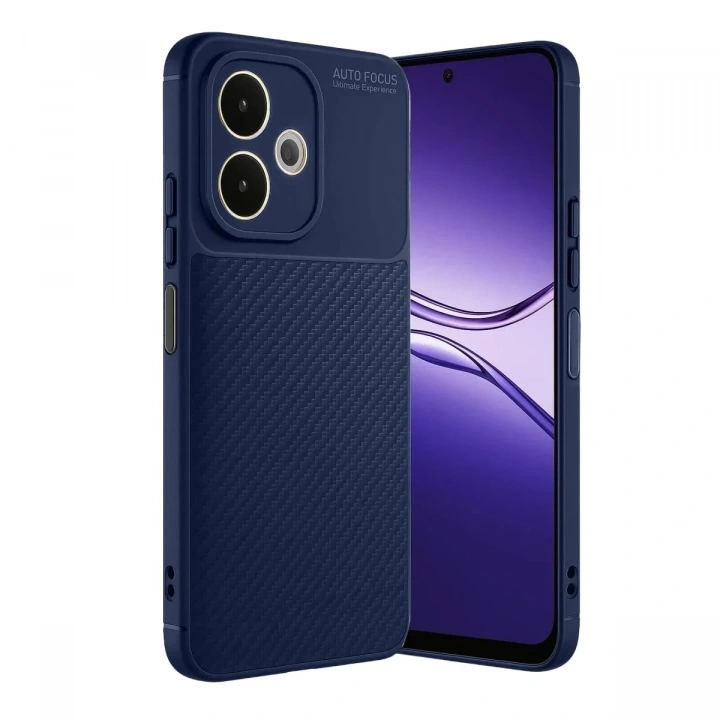 Mey İthalat®   A5 Pro 4G Kılıf Auto Focus Karbon Kapak - Lacivert