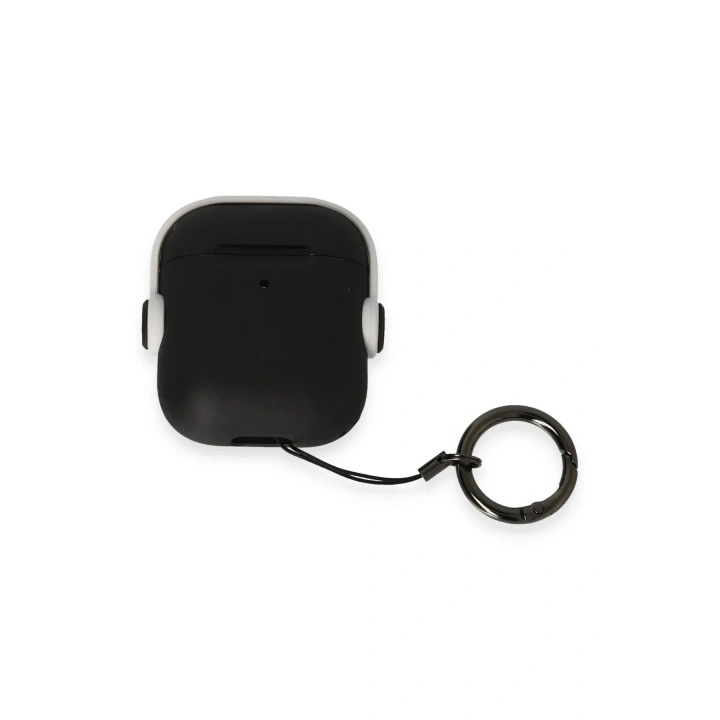 Mey İthalat®  Airpods 2 (2.nesil) Cool Kılıf - Siyah-Beyaz