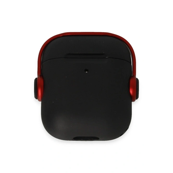 Mey İthalat®  Airpods 2 (2.nesil) Cool Kılıf - Siyah-Kırmızı