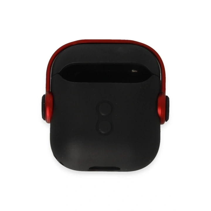 Mey İthalat®  Airpods 2 (2.nesil) Cool Kılıf - Siyah-Kırmızı