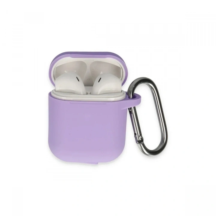Mey İthalat®  Airpods 2 (2.nesil) Hang Kılıf - Lila