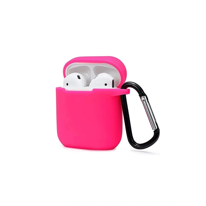 Mey İthalat®  Airpods 2 (2.nesil) Sert Silikon Kılıf - Pembe