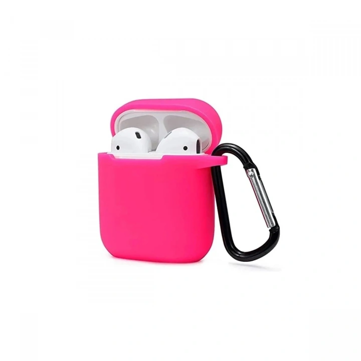 Mey İthalat®  Airpods 2 (2.nesil) Sert Silikon Kılıf - Pembe