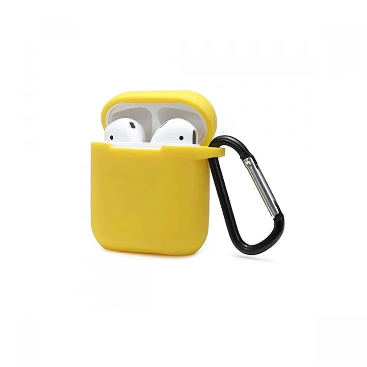 Mey İthalat®  Airpods 2 (2.nesil) Sert Silikon Kılıf - Sarı