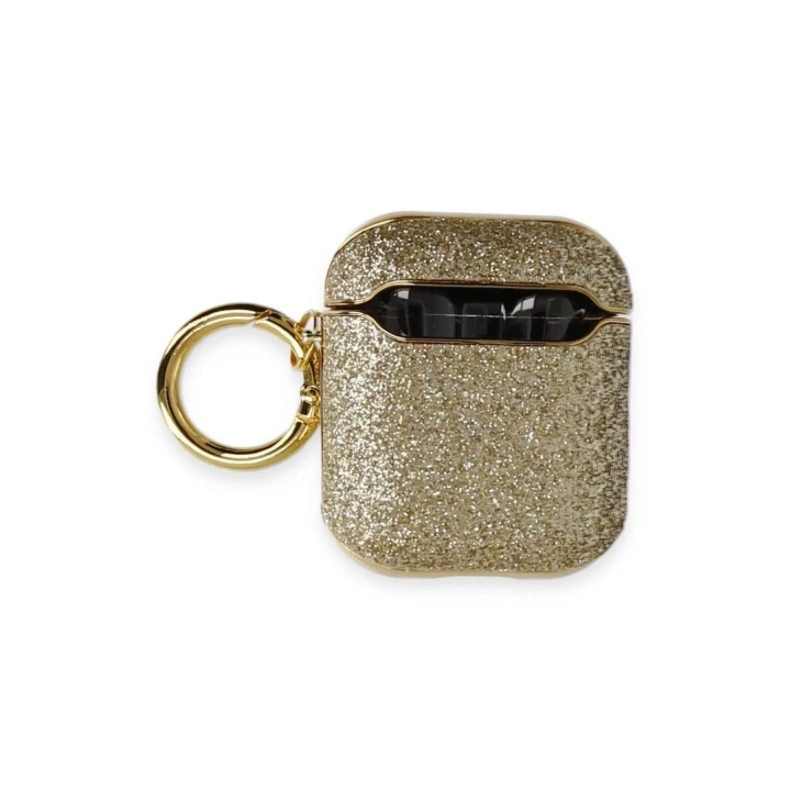 Mey İthalat®  Airpods 2 (2.nesil) Spell Simli Kılıf - Gold
