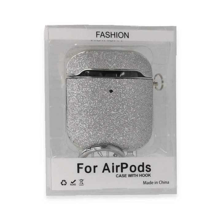 Mey İthalat®  Airpods 2 (2.nesil) Spell Simli Kılıf - Gümüş