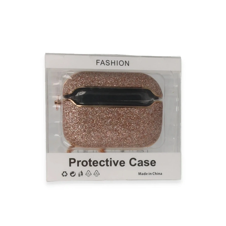 Mey İthalat®  Airpods 3 (3.nesil) Spell Simli Kılıf - Rose Gold