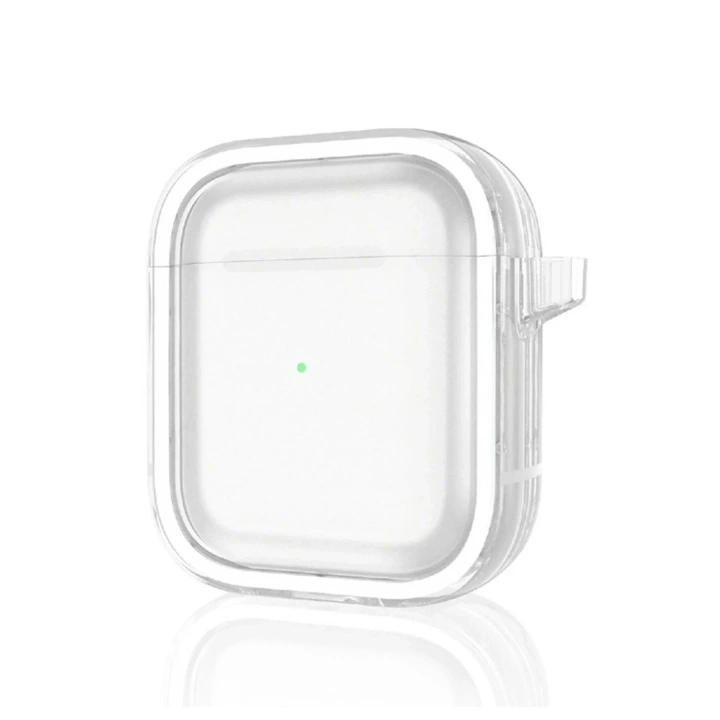 Mey İthalat®  Airpods 4 (4.nesil) Shiny Şeffaf Kılıf - Beyaz