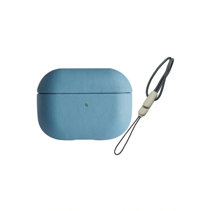 Mey İthalat®  Airpods Pro 2 (2.nesil) 405 Deri Kılıf - Sierra Blue