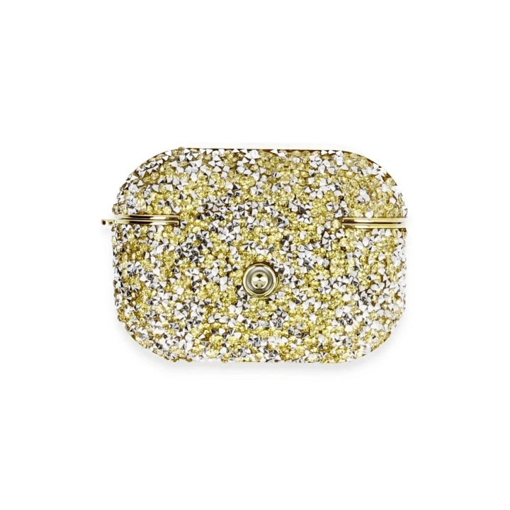 Mey İthalat®  Airpods Pro 2 (2.nesil) Luz Taşlı Kılıf - Gold