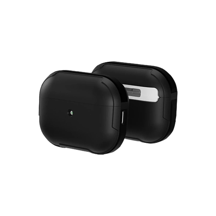 Mey İthalat®  Airpods Pro 2 (2.nesil) MO-A8 Armor Kılıf - Siyah